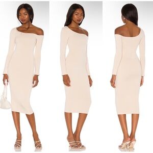 Re Ona Off Shoulder Dress in Ivory Size S